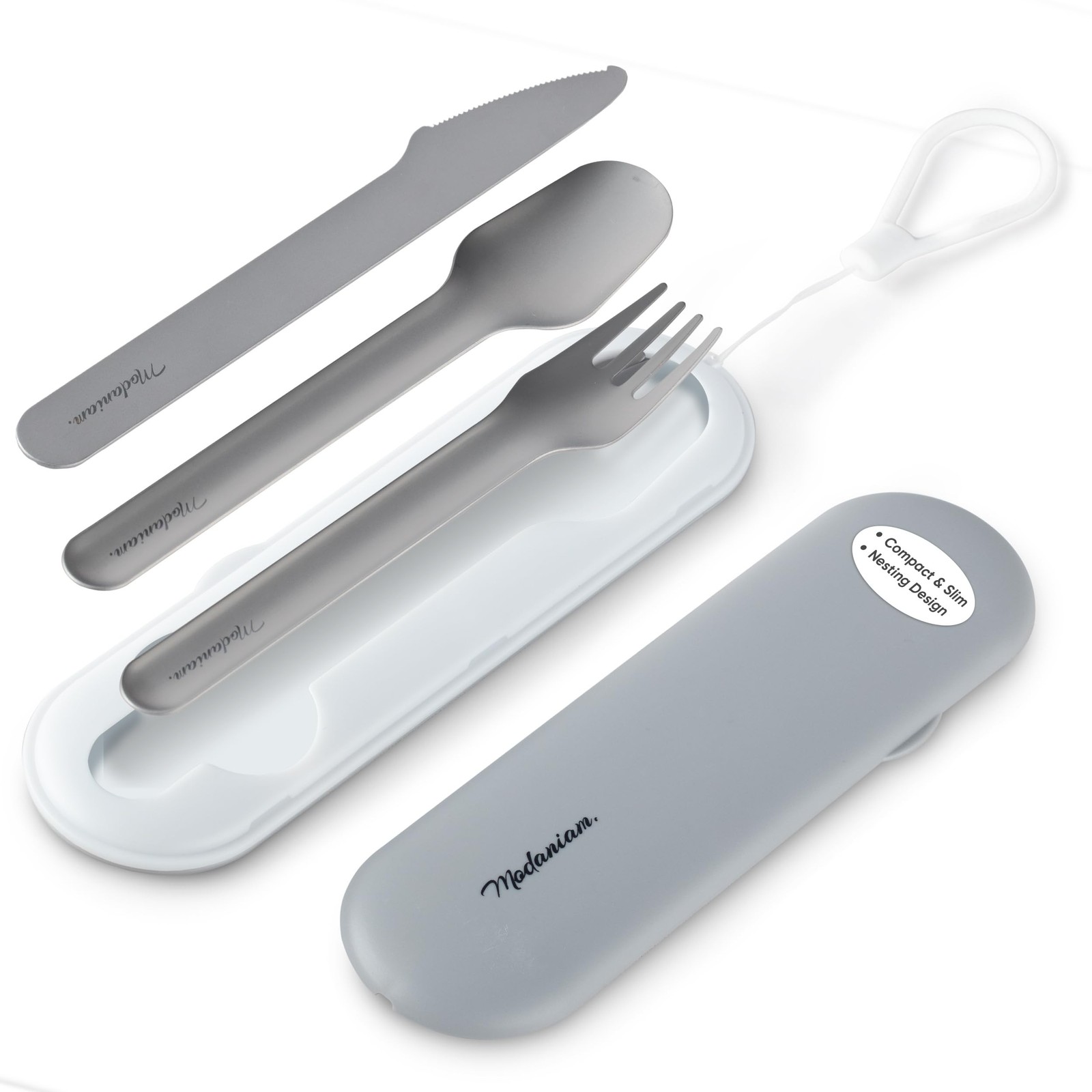 Felix - Compact Portable stainless steel Cutlery set with case | Pocket Utens...