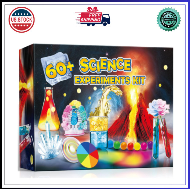 60+ Science Experiments Kits for Kids Age 4-6-8-12 Boys Girls Toys Gifts Scienc