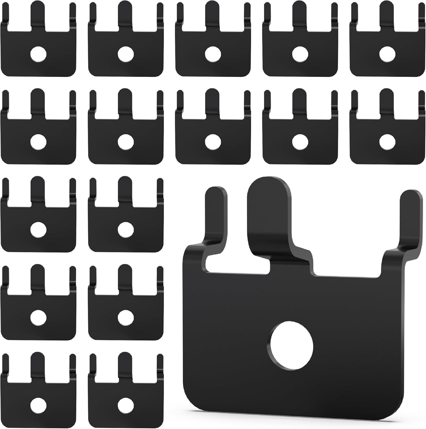 50 PC Prong Metal Pegboard Hooks Black | Peg Board Clips for Jewelry, Pictures,