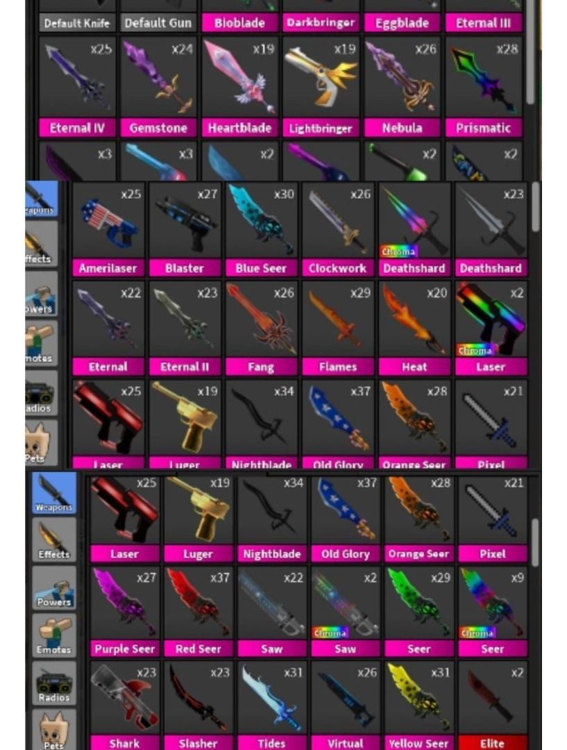 Roblox MM2 Five Random Godly Or Ancients