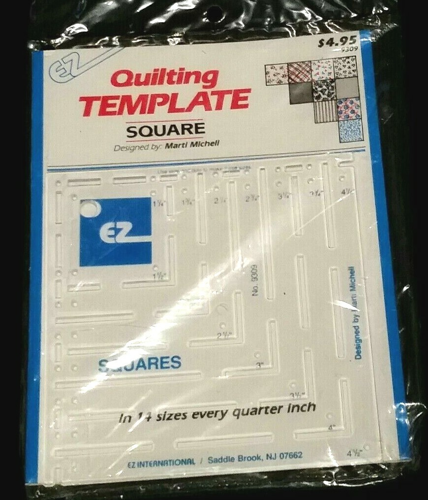 EZ Quilting Template SQUARE designed by Marti Michell      Vintage 1991