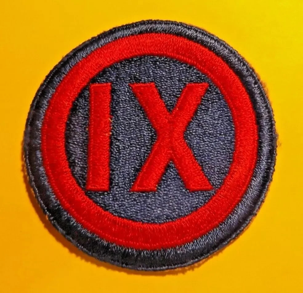 Military IX Corps WWII Korea Patch Color Insignia Unit US Army 980