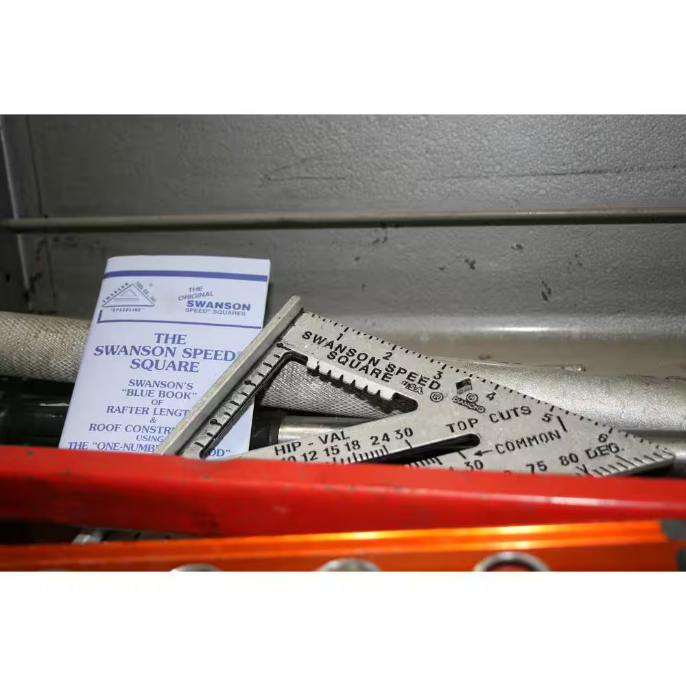 7 In. Speed Square, Rafter / Carpenter Square Layout Tool with Black Gradations