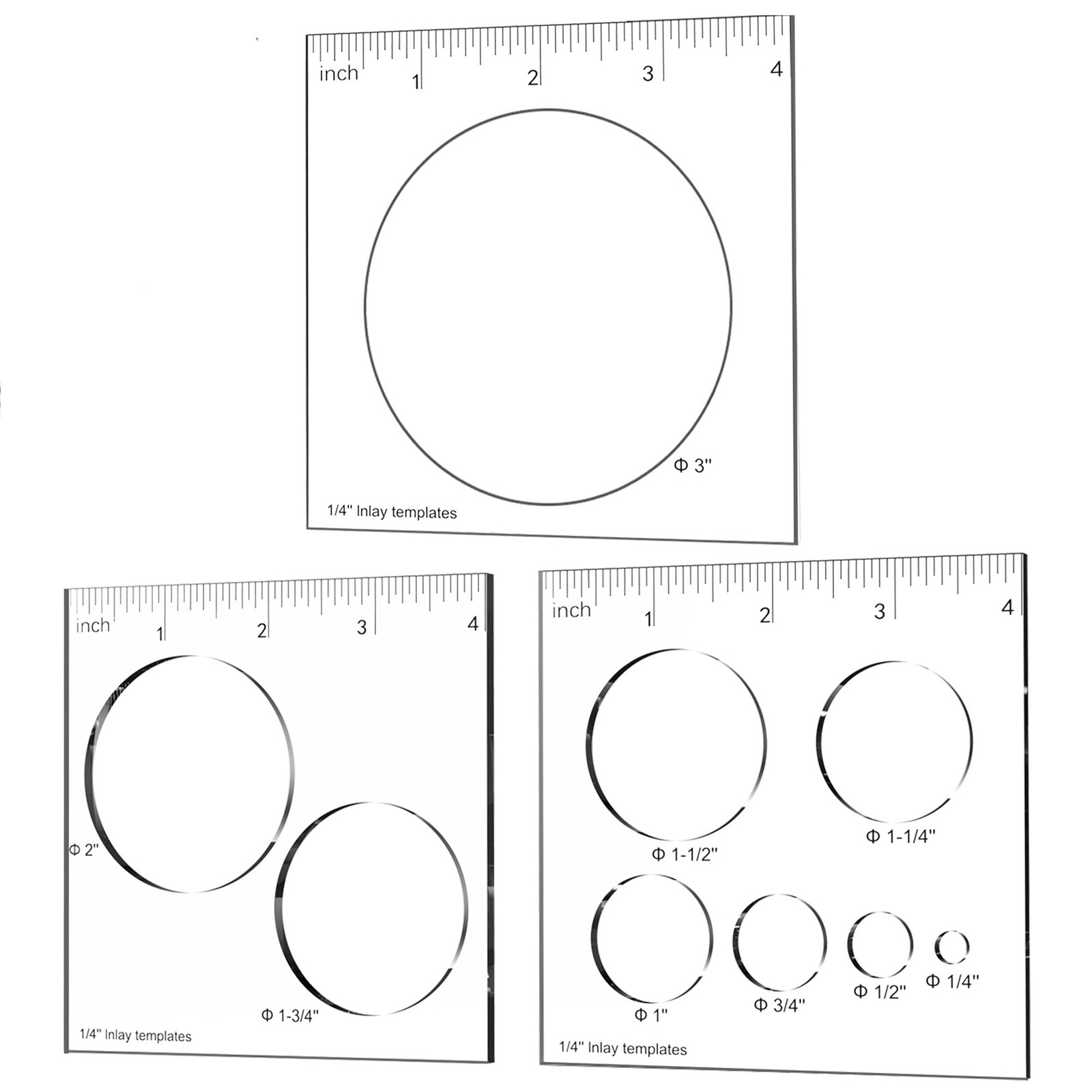 3 Pcs Router Templates For Woodworking Circle Jig Router Template Jig Kit Circle