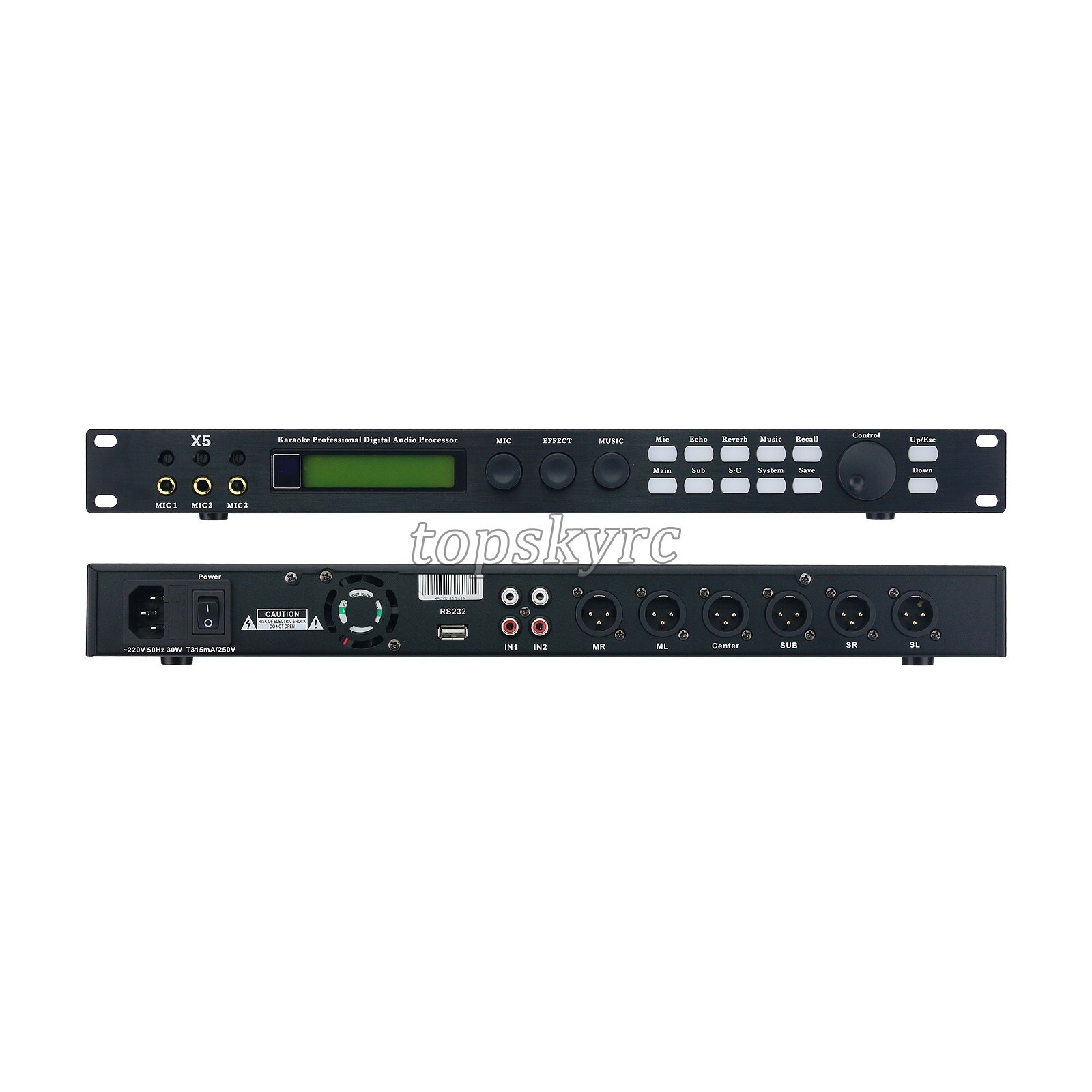 220V Karaoke Effect Karaoke Professional Processor 32Bit DSP Processor TZT-X5