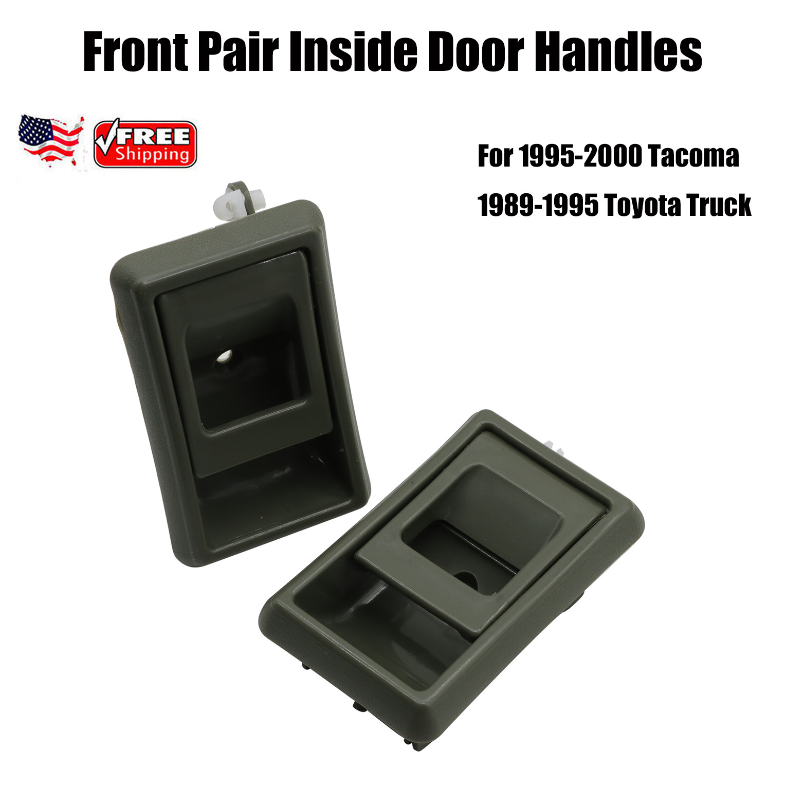 Inside Door Handles For 1995-2000 Tacoma 1989-1995 Toyota Truck Front Pair Green