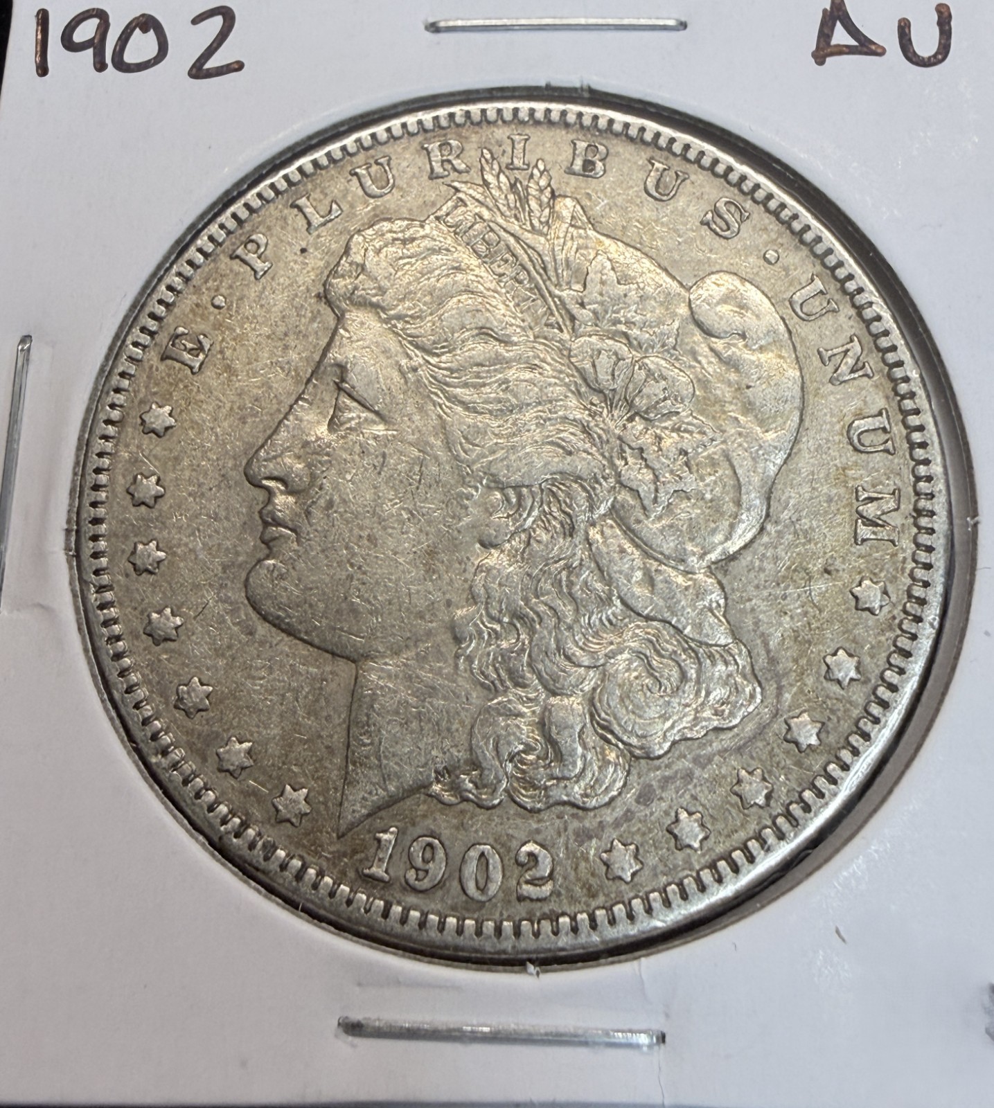 1902 Morgan Silver Dollar, AU. (18893)