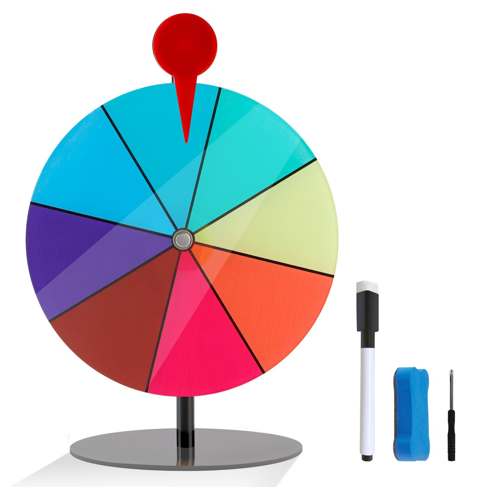 7.8" Spinning Prize Wheel, Spinning Wheel for Prizes with Stand 8 Slots Table...