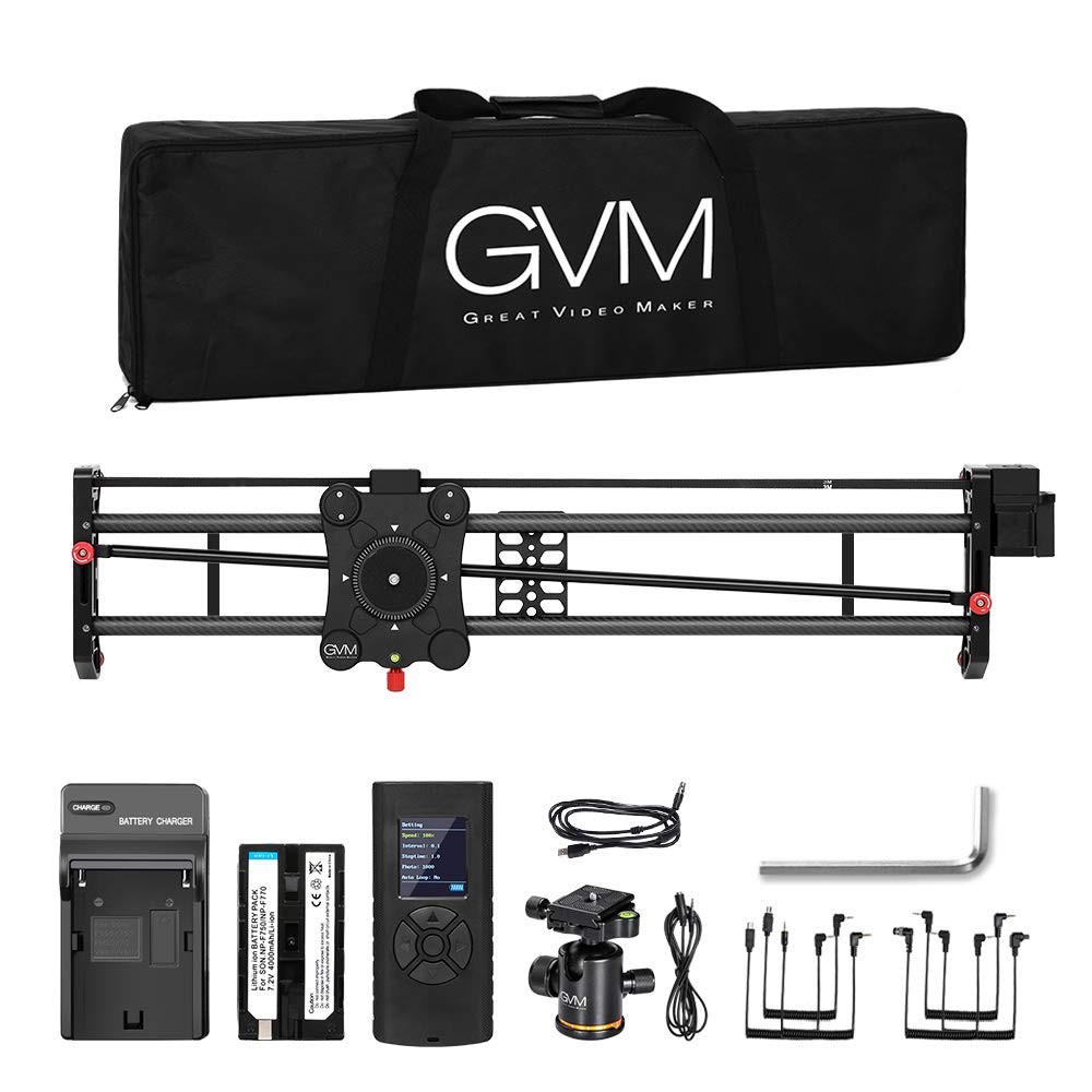 GVM Great Video Maker Camera Motorized Slider,48"/120CM,Automatic Round