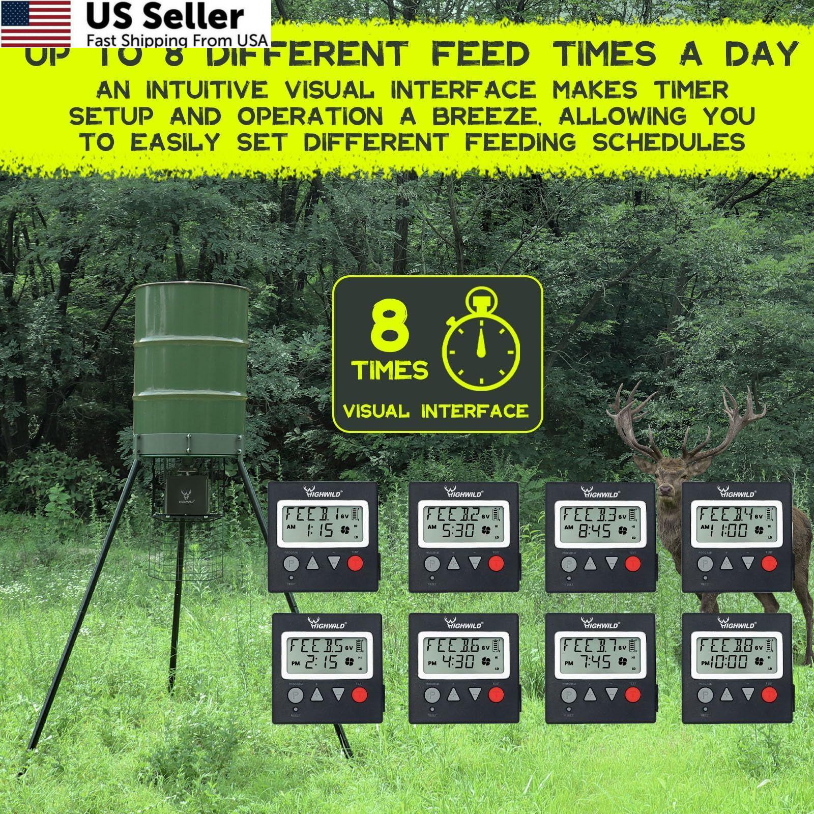Highwild 6V/12V Universal Game Feeder Digital Timer G-