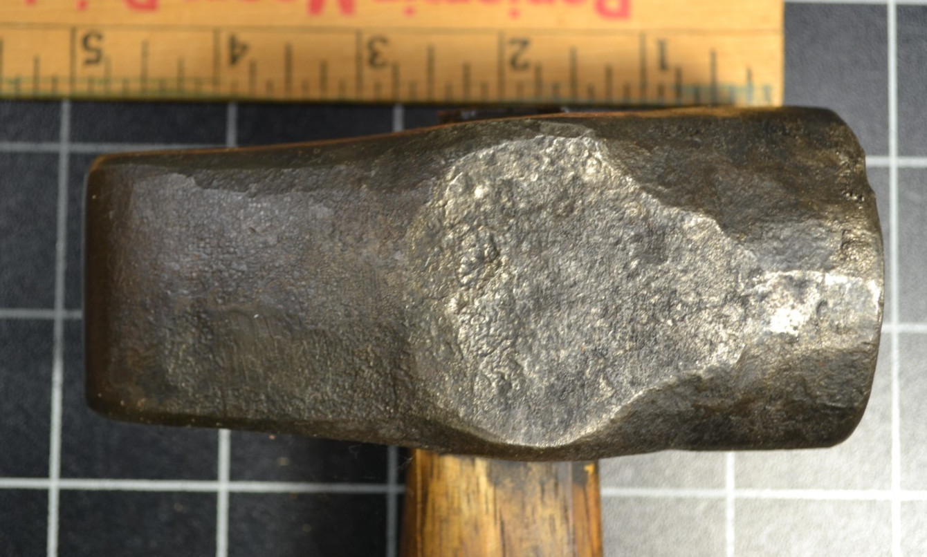 BLACKSMITH STRAIGHT PEIN HAMMER - HEFTY - WELL MADE - MAKER MARK UNKNOWN TO ME