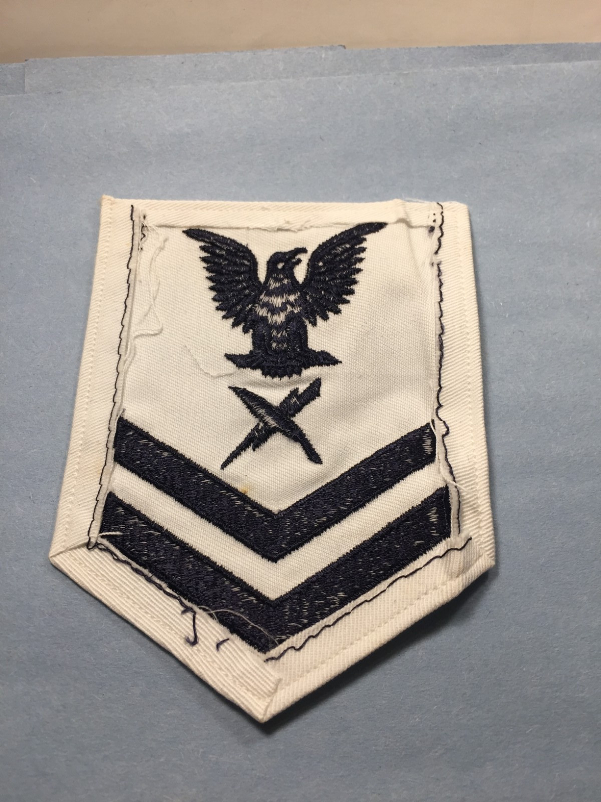 US Navy - Cryptologic Tech. Rate 2nd class patch Bk/wht. (Male size)