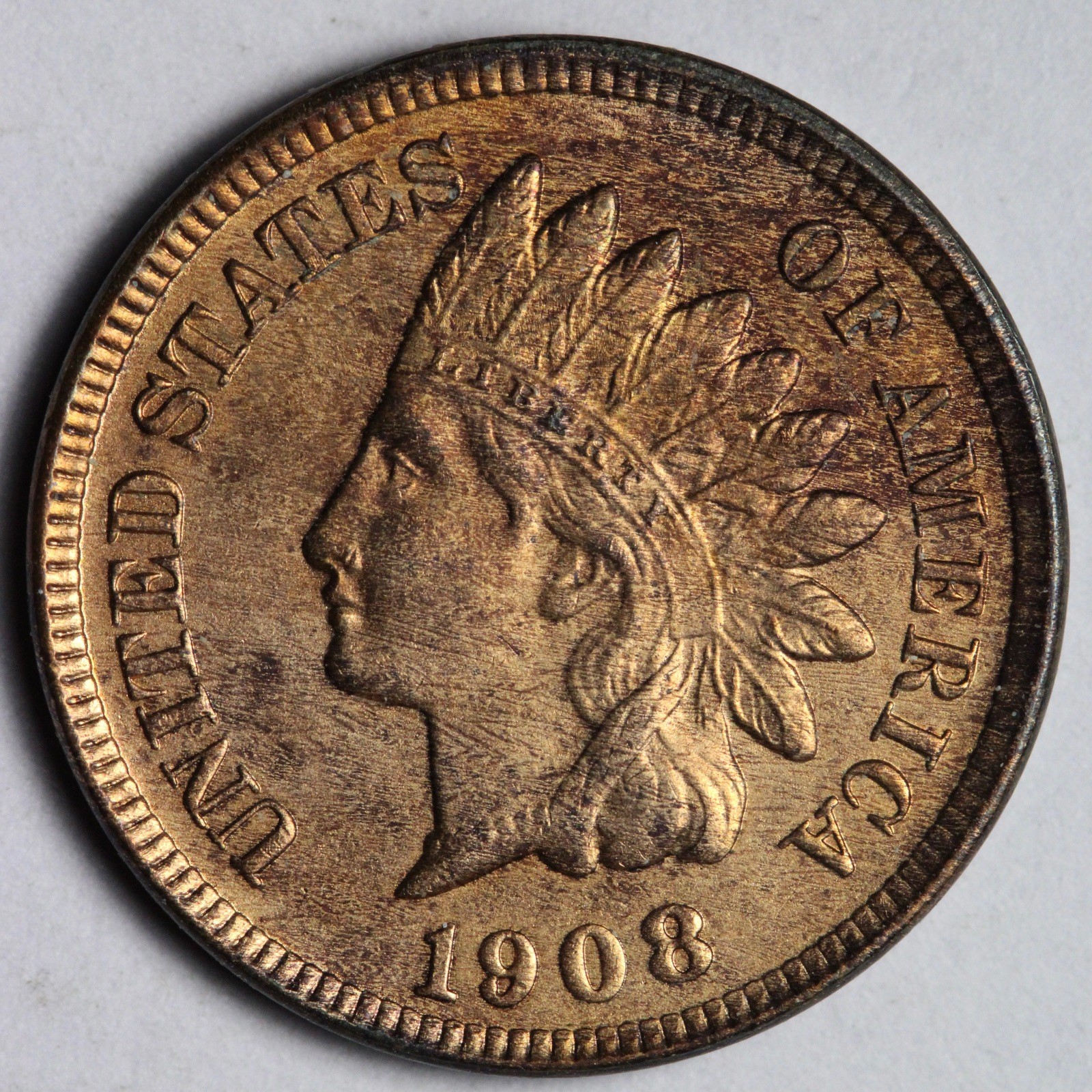 1908 Indian Head Cent Penny UNC *UNCIRCULATED* MS E168 GJEZ
