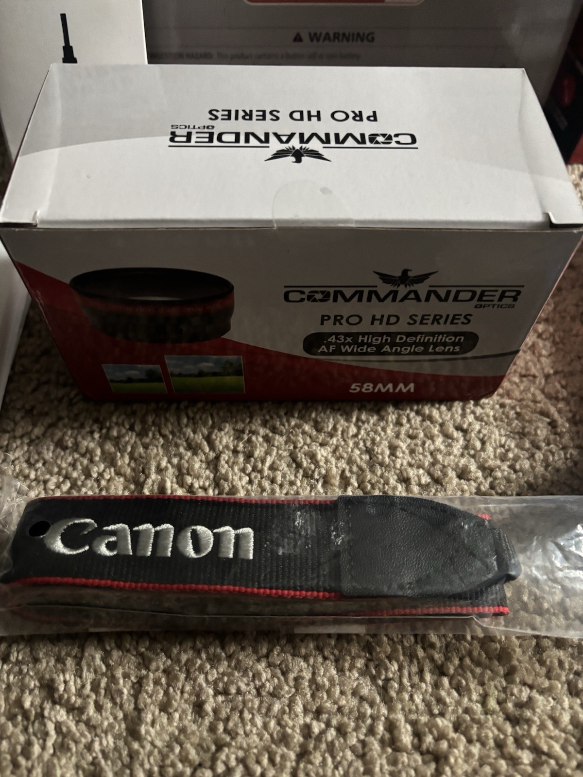 Canon EOS Rebel T7 Accessories Lot Empty Box Strap Manual Flash Remote NO CAMERA