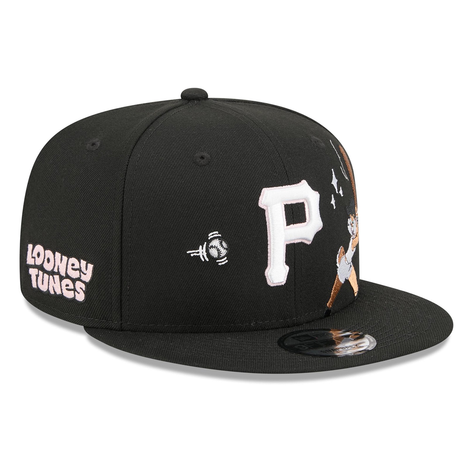 Men's New Era Black Pittsburgh Pirates Looney Tunes Lola Bunny 9FIFTY Snapback