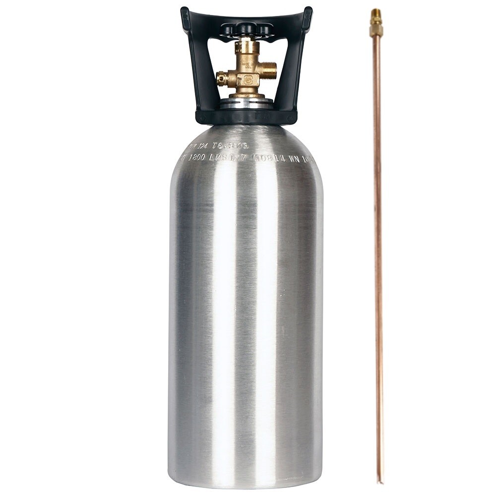 New 10 lb. Aluminum CO2 Cylinder with Siphon Tube CGA320 and Handle DOT Stamped