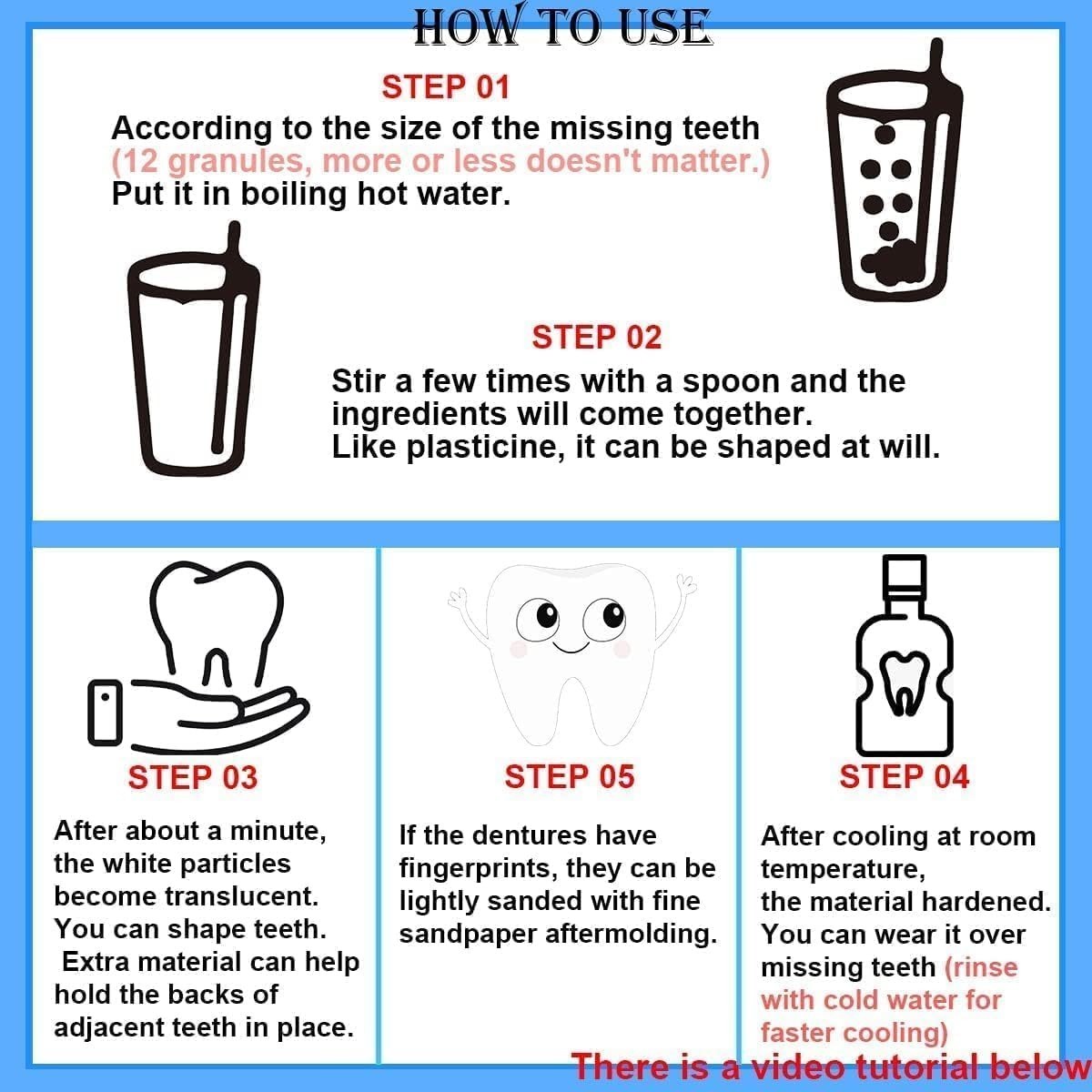 Instant Tooth Repair Solution: Moldable Granules for Missing Teeth Confidence