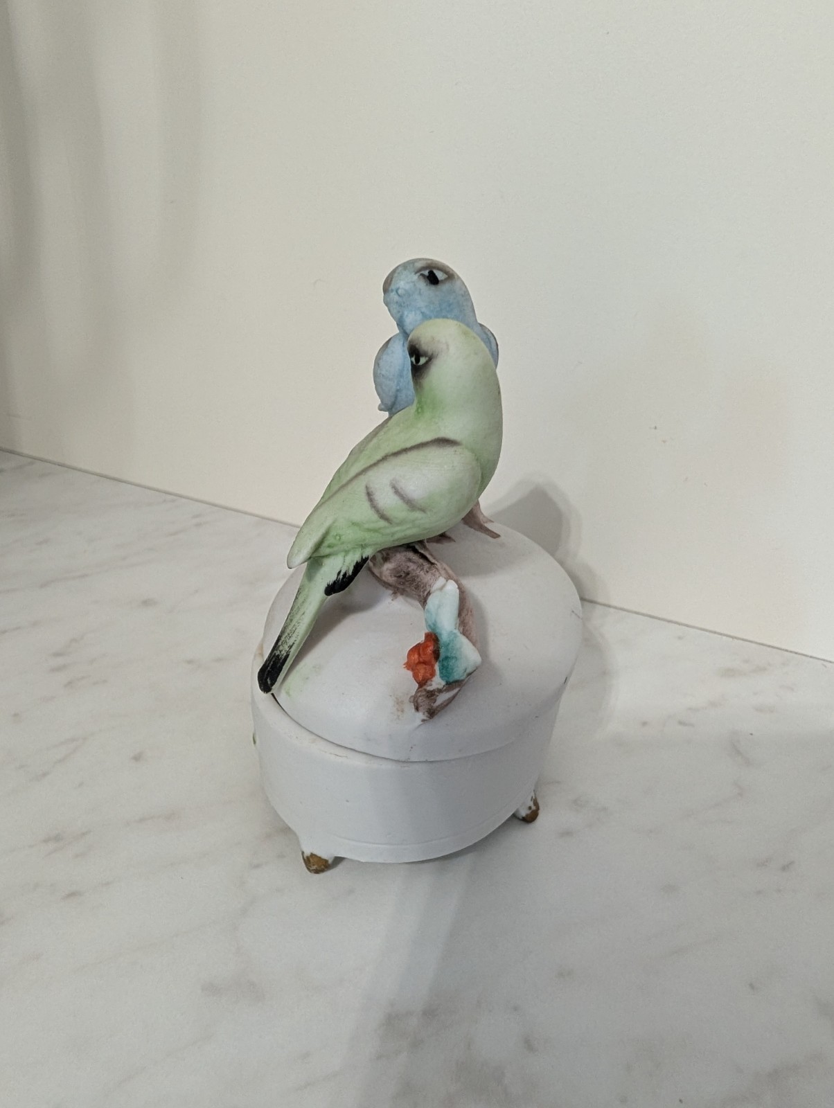 Parrot Pair Two pc Trinket Box