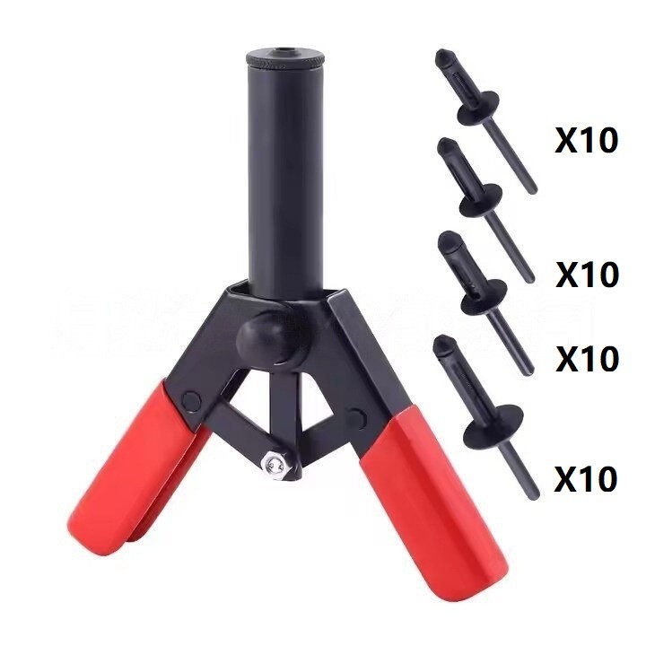 41 Pcs Plastic Riveter Kit, Poly Rivet Gun with Removal Tool for Auto Trim