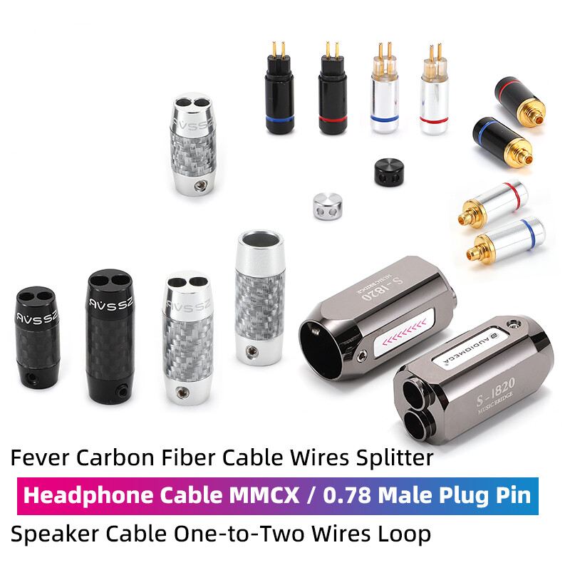 1pcs Earphone Cable Y Splitter Slider One to Two Audio Jack Wire Ring Sleeve DIY