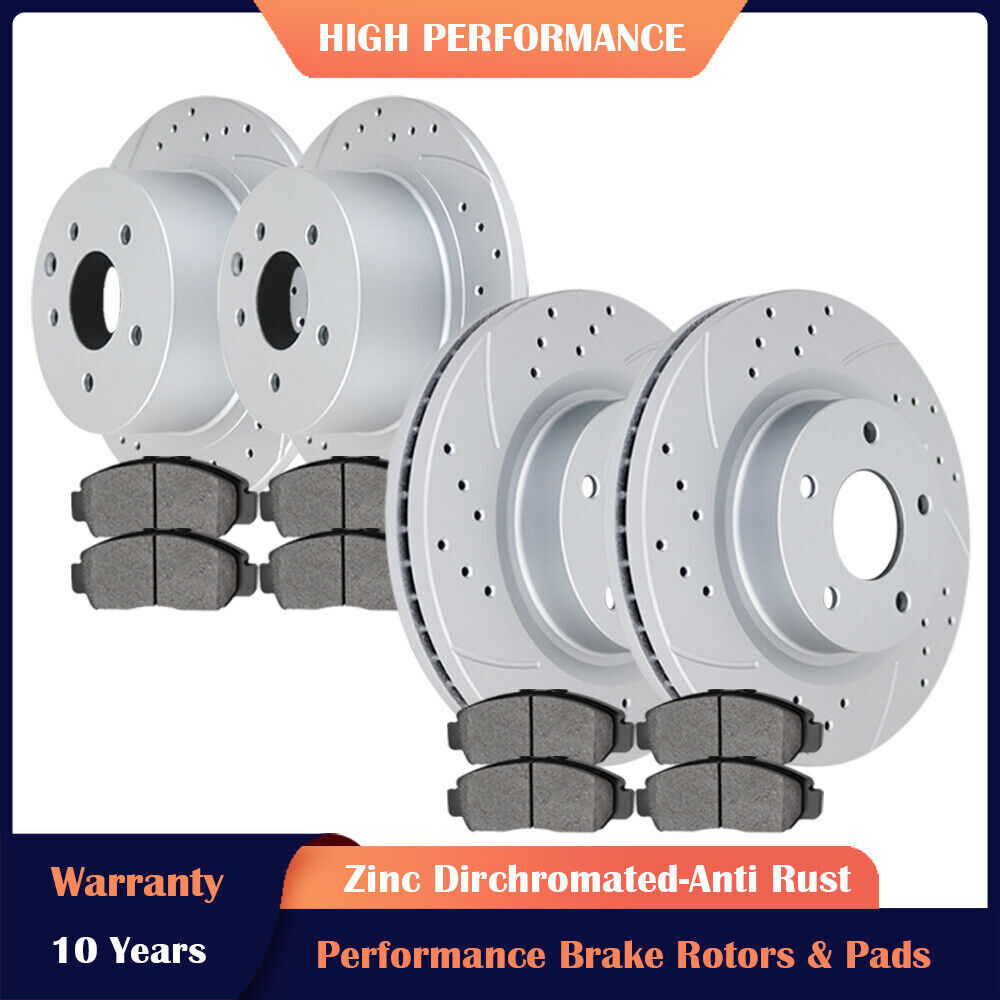 Front Rear Brake Rotors Discs and Pads Fit 2013-2018 Nissan Altima Sedan Brakes
