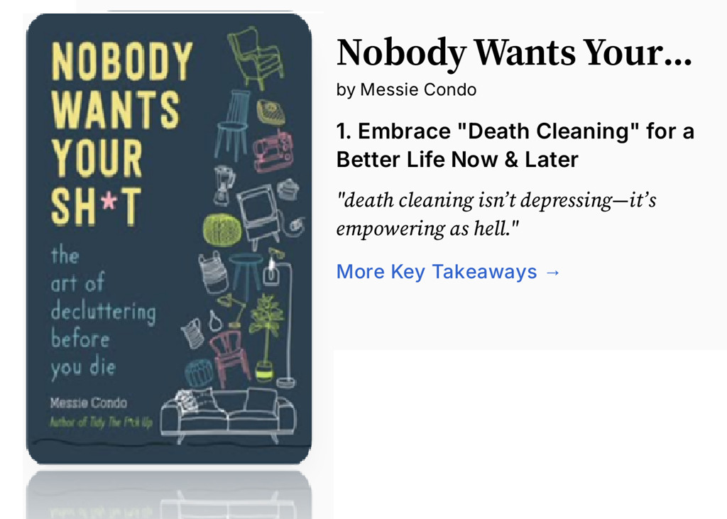 Nobody Wants Your Sh*t: The Art of Decluttering Before You Die PAPERBACK...