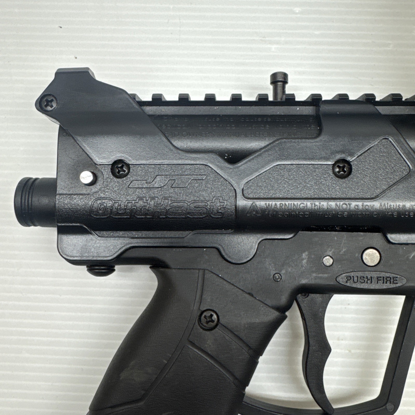JT Outkast Paintball Gun Black With Hopper (READ)