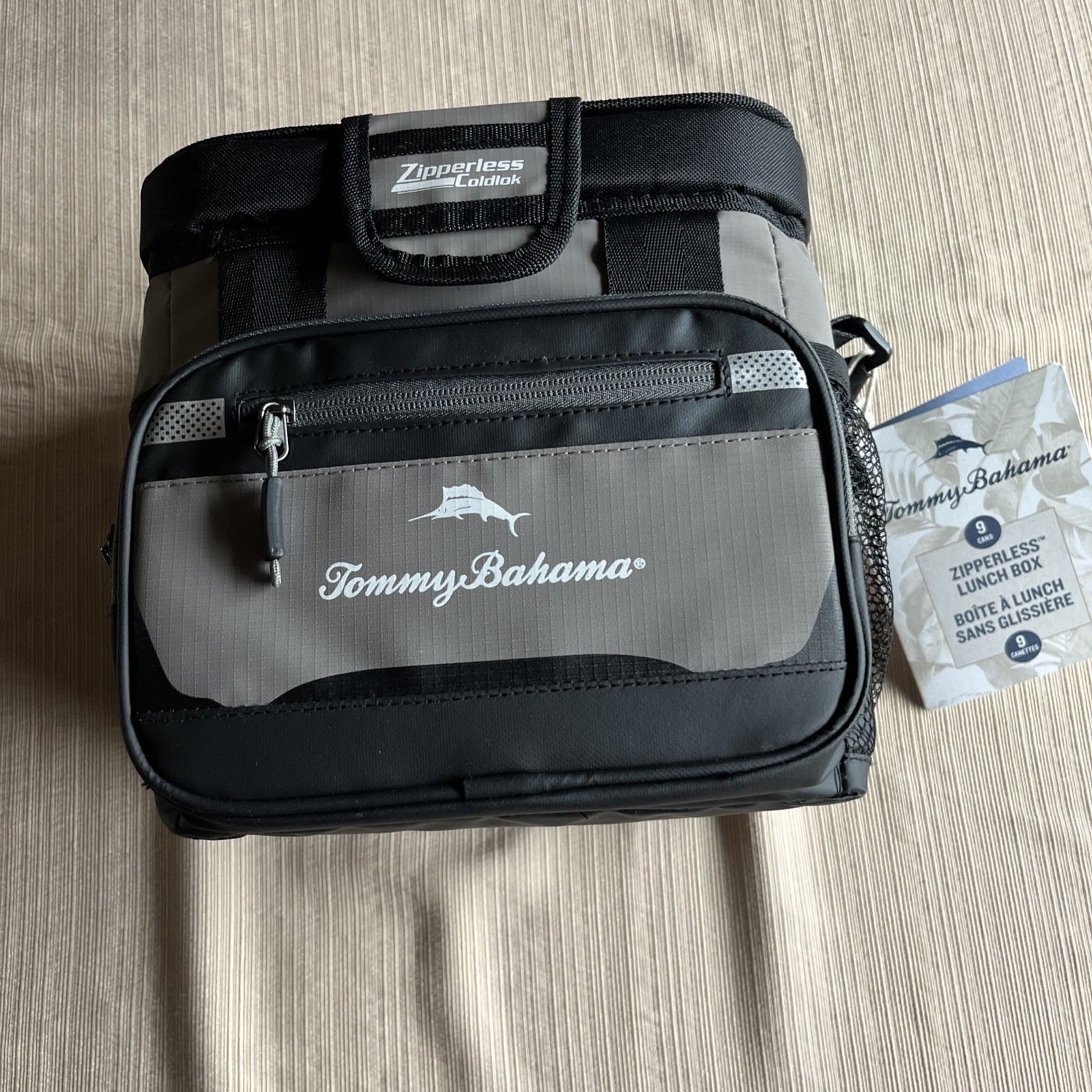 TOMMY BAHAMA Zipperless Coldlok Lunch Cooler 9 Can Bag NWT