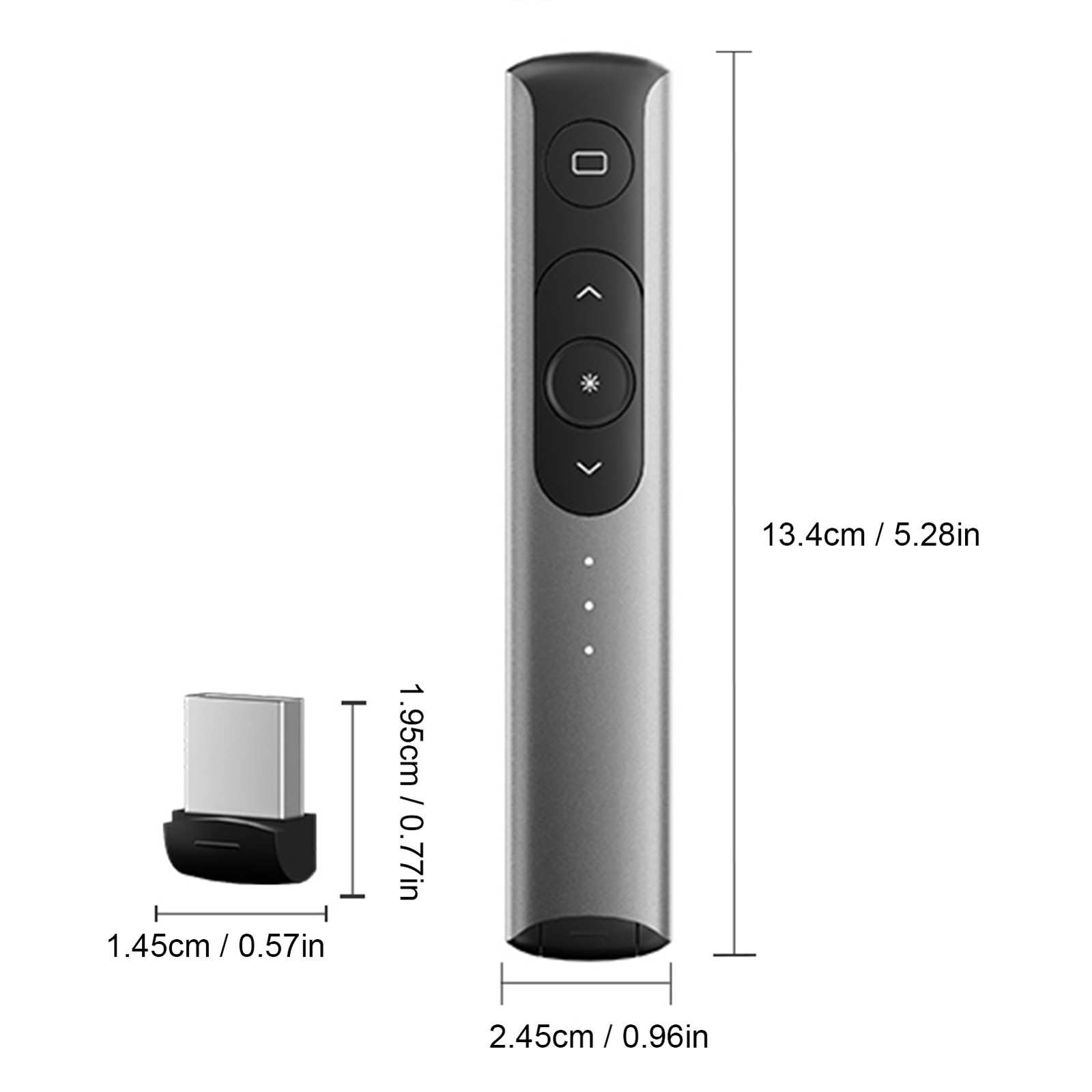 1 Wireless Presenter Rechargeable Black Control For Large Audiences TFMJ