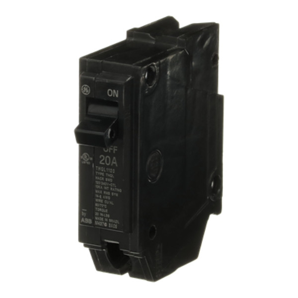 GE ABB THQL1120 Circuit Breaker | 20A, 120V, 1 Pole