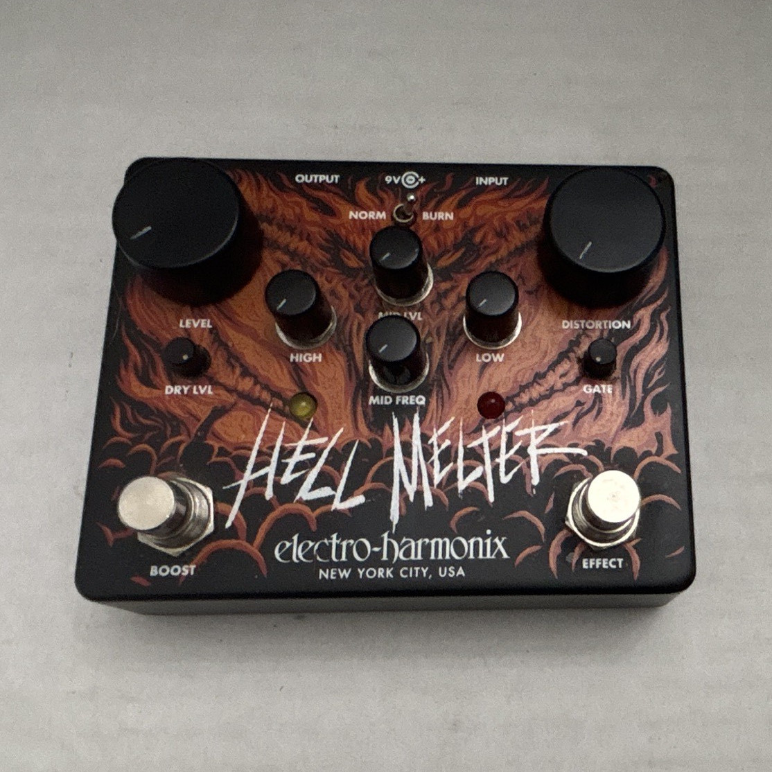 Electro-Harmonix Hell Melter Analog Distortion Pedal for Electric Guitar