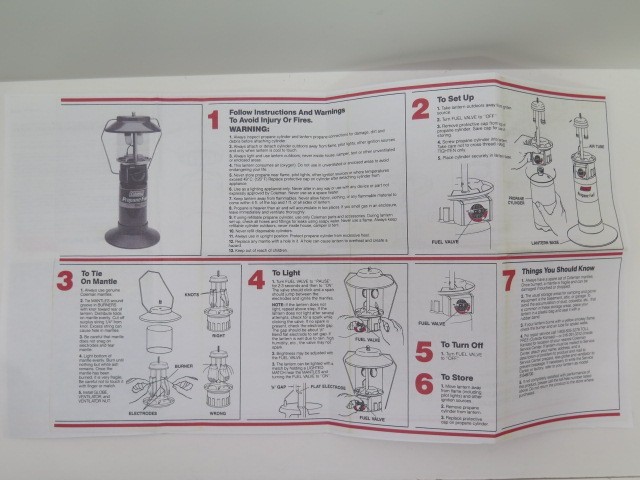 Coleman Model 5154B700 Electronic Ignition Portable Propane Lantern EXCELLENT!
