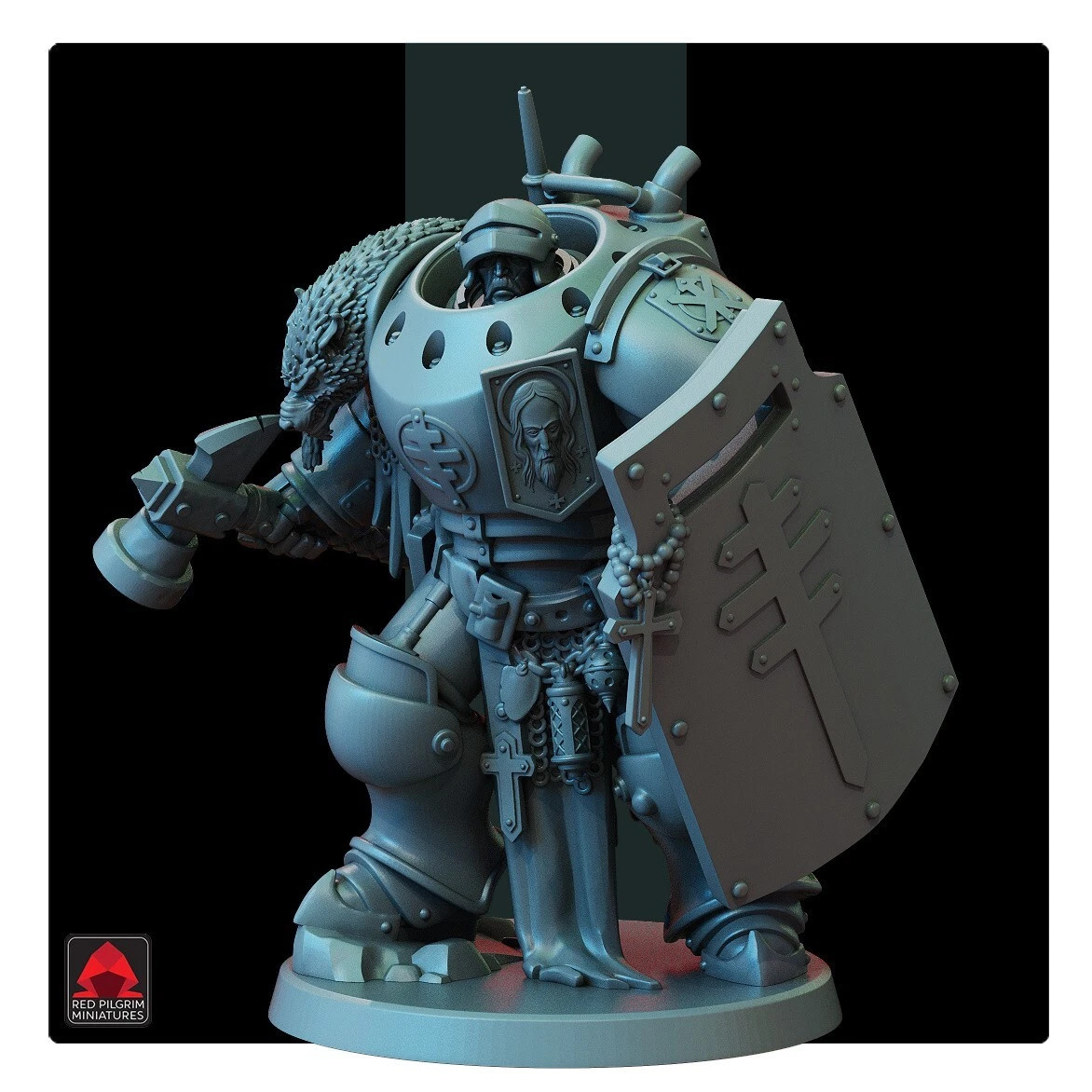 Red Pilgrim - Lieutenant in Machine Armor - Compatible w/ Grimdark Crusade