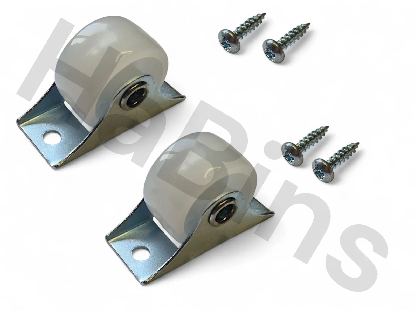 101776 x2, 109049 x4 IKEA Small Furniture Wheel with Self Tapping Screws, White