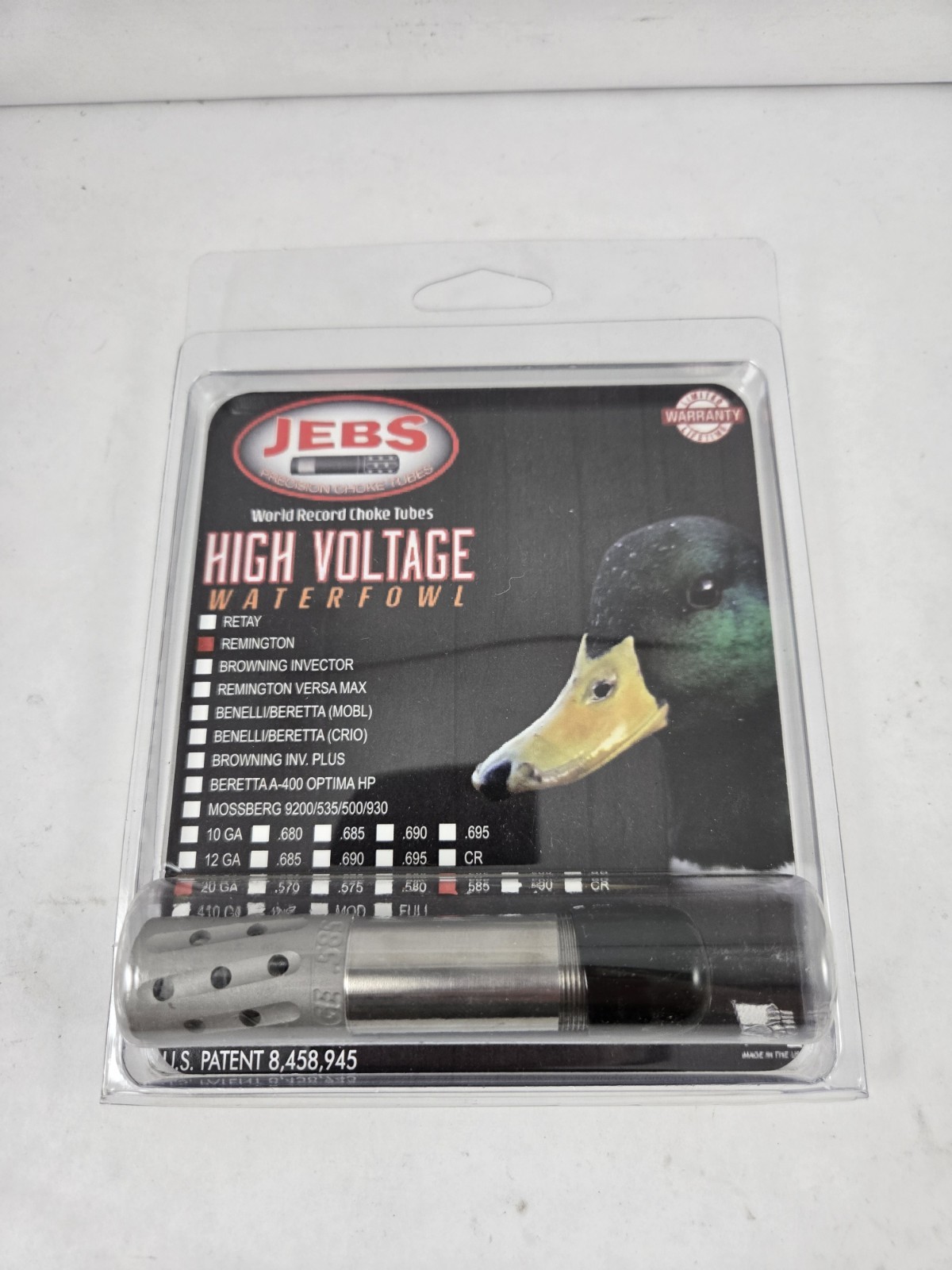 New JEBS High Voltage Waterfowl Choke Tube Remington 20 Gauge .585 Ported Ext