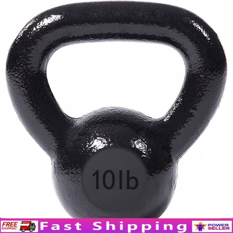 Cast Iron Kettlebell 10lb Weight Strength Training Fitness CrossFit Exercise New