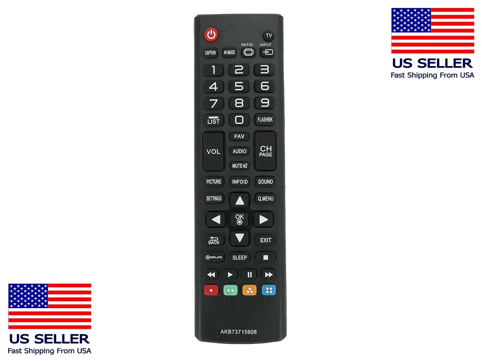 New AKB73715608 Replacement Remote for LG TV 32LN520B 32LN5300 42LN5300 42LN5400