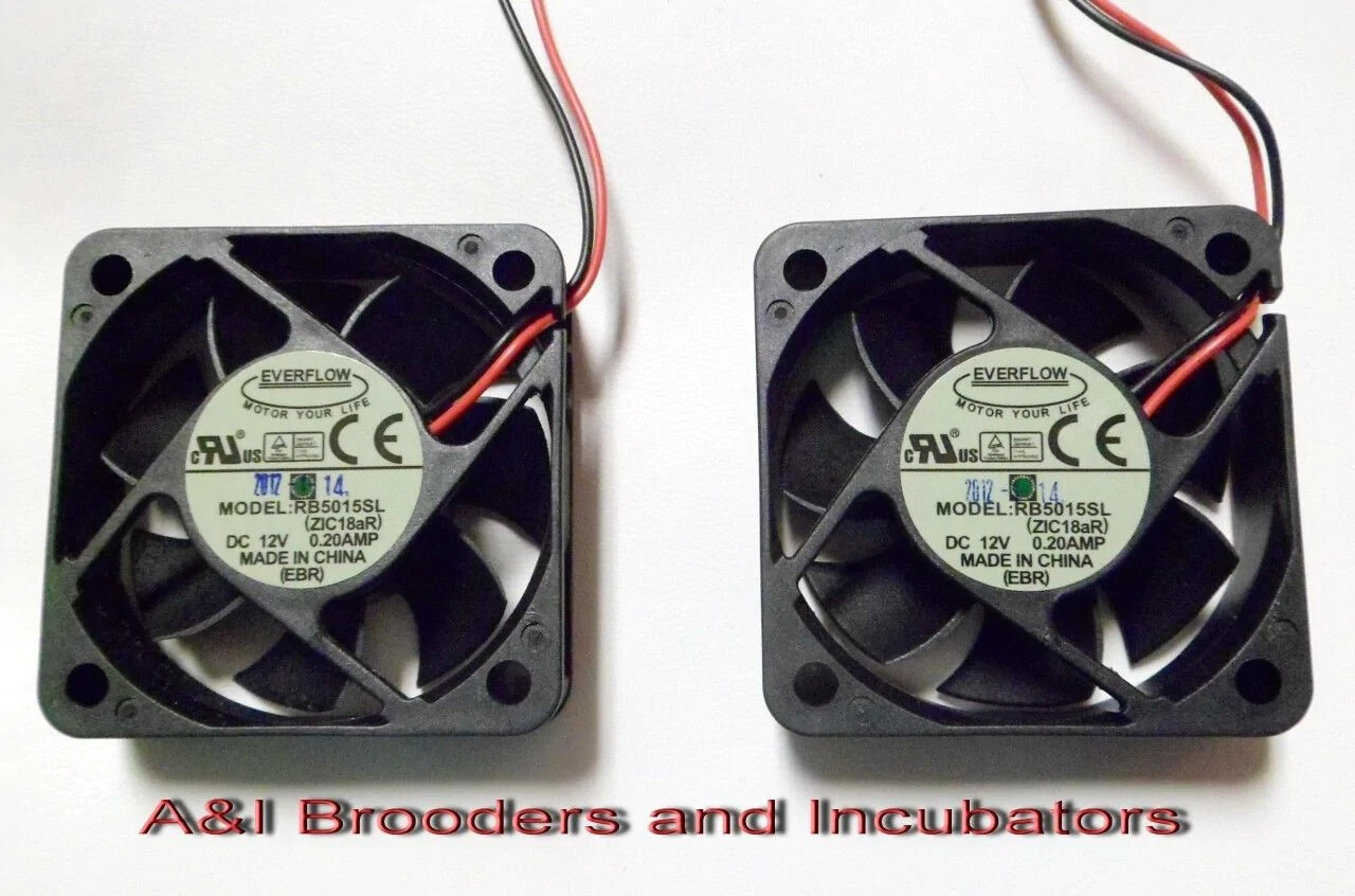 Rcom Max Pro USB 20 50 & 90 Incubator Replacement BLDC Fans, set of 2