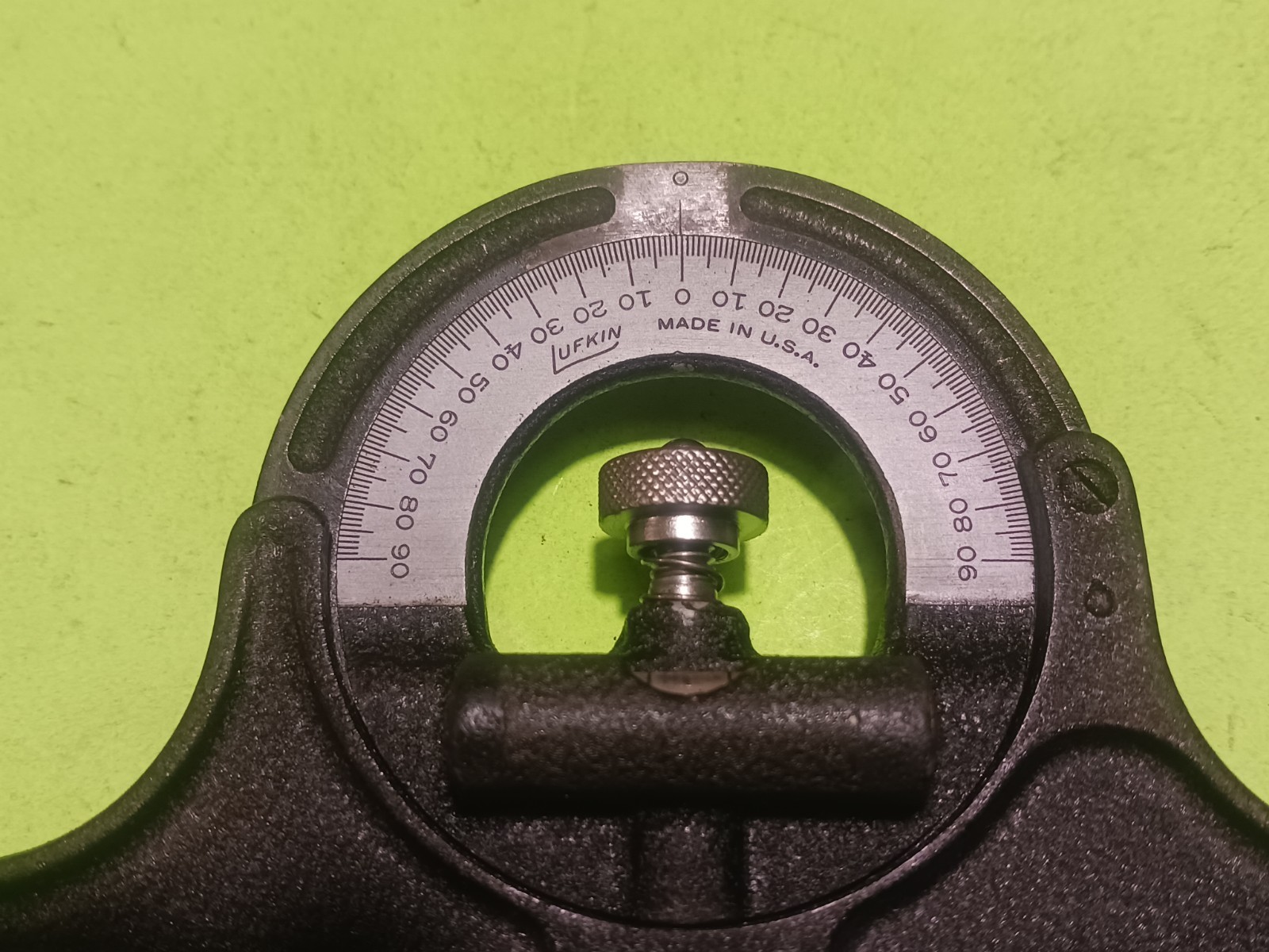 Vintage Lufkin combination square protractor Head (not rule)Black wrinkle finish