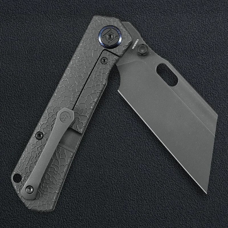 Kunwu Knives Cochise Folding Knife 3.5" VANCRON Steel Blade Titanium Handle
