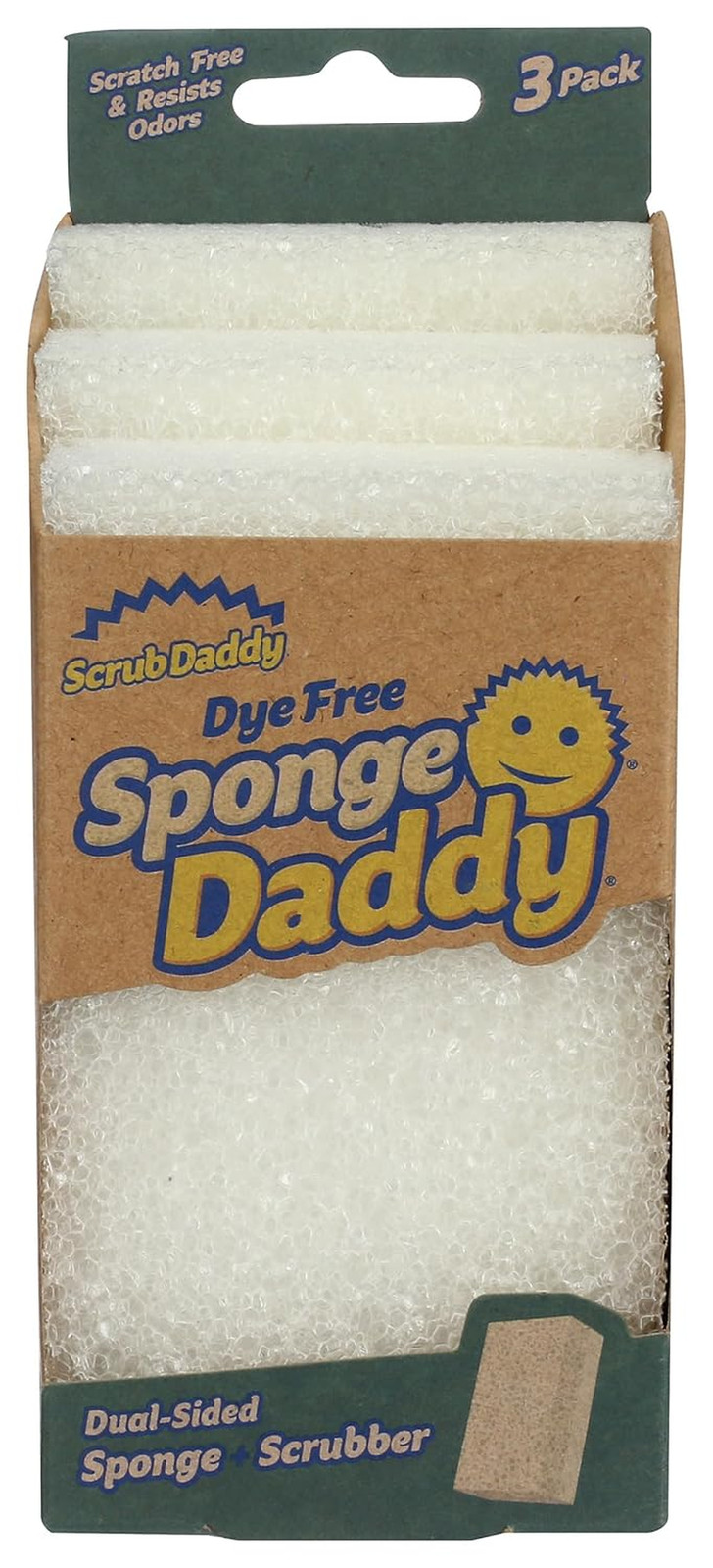 Scrub Daddy Dye-Free Sponge Set, 3 Count
