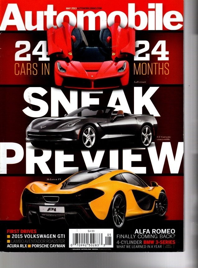 AUTOMOBILE MAGAZINE MAY 2013--Sneak Preview--FREE SHIP