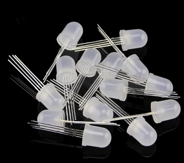 20pcs NEW PL9823 F5 5mm RGB LED round P9823 chipset inside Full color LED