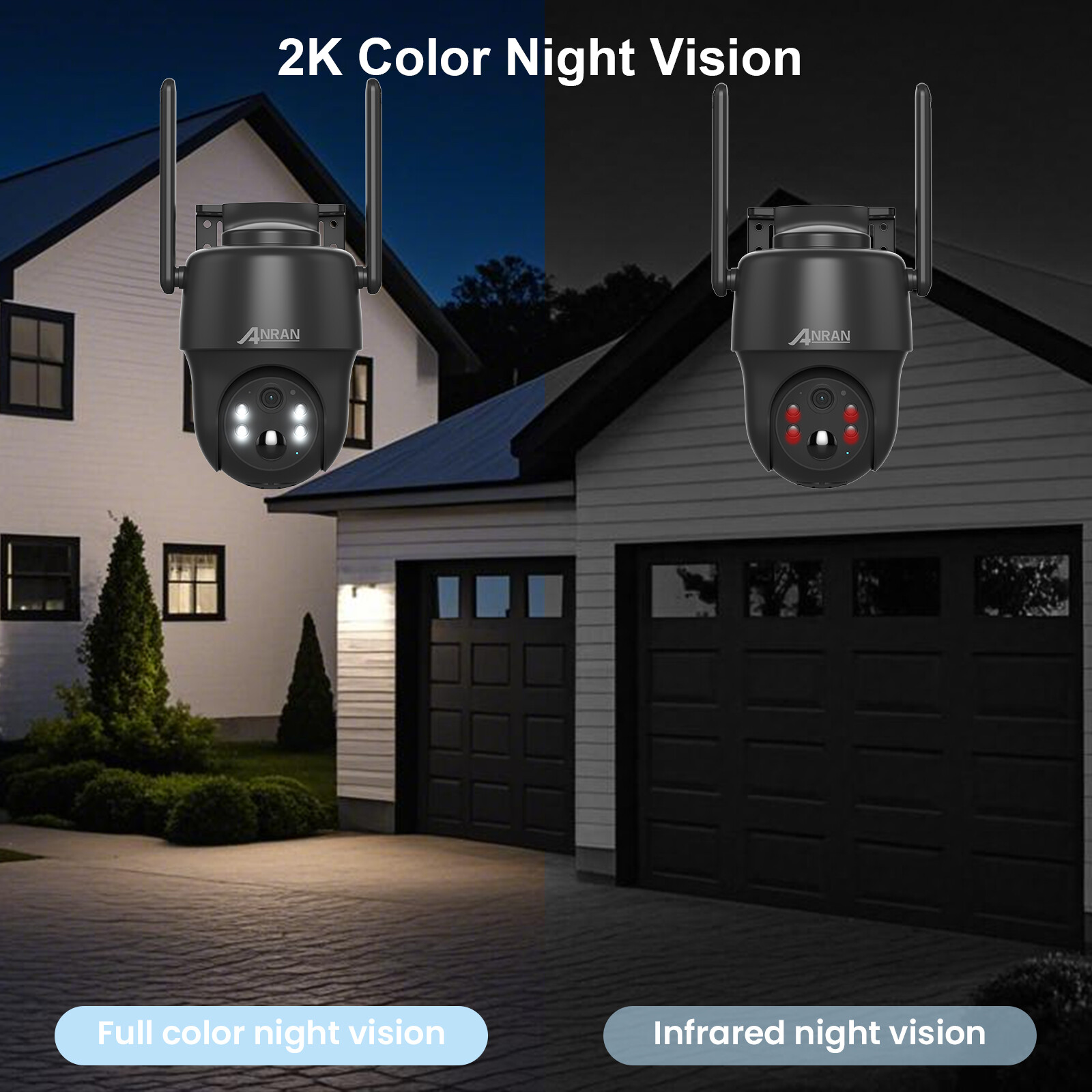 ANRAN 4G LTE Cellular Security Camera with SIM Card Solar Powered 3MP PTZ Camera