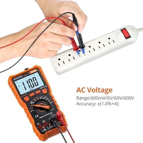 Digital Multimeter - TRMS Voltmeter Multimetro Auto 6000Counts-Pro Orange