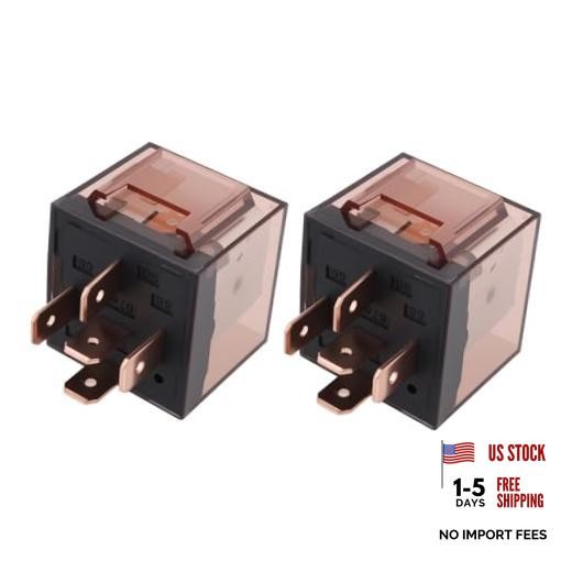 ECSiNG 2Pcs 5-Pin SPCO 12V Waterproof Automotive Relay 100A High Current 4-pin