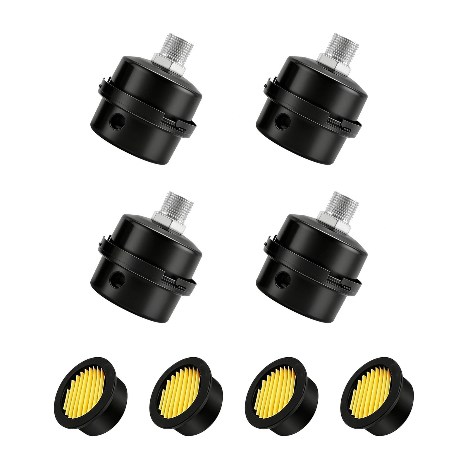 Homhelar 16mm Air Compressor Silencers with Replacement Elements, 3/8"...