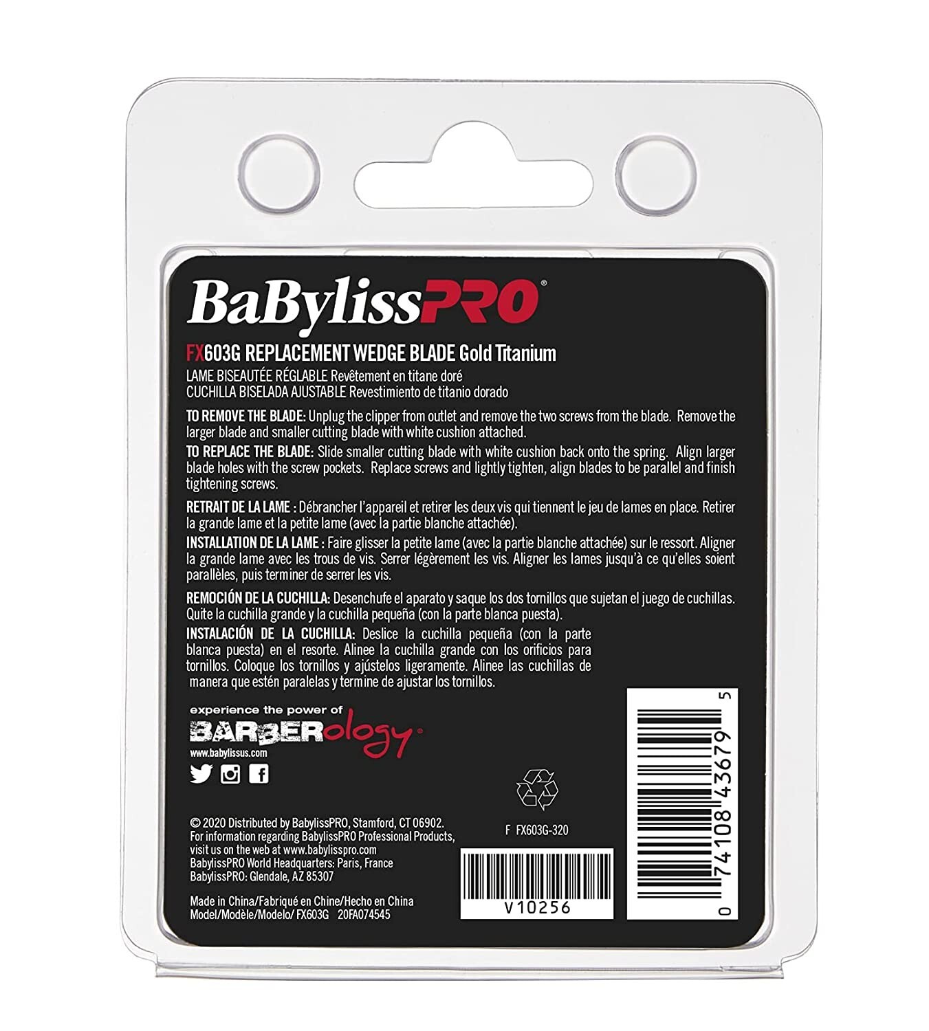 BaBylissPRO Gold Titanium Replacement Wedge Blade | FX603G