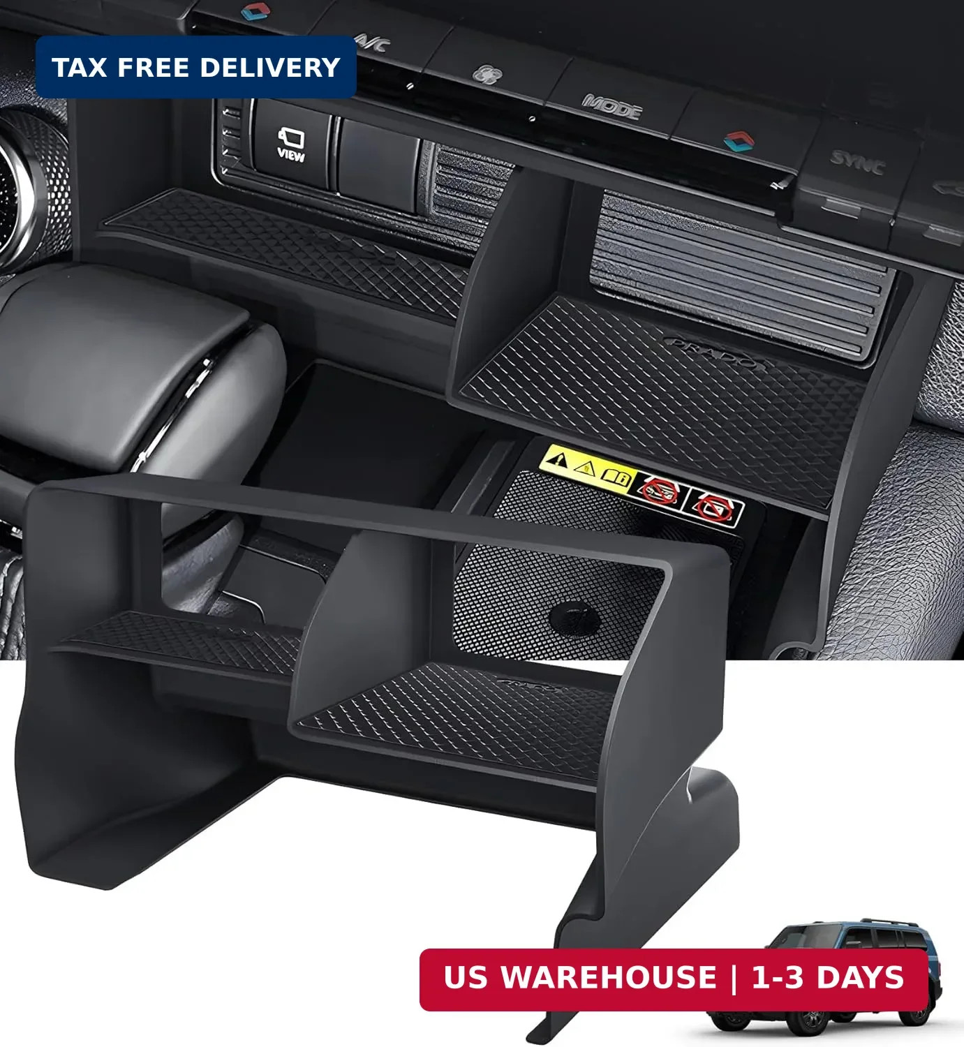 Center Console Organizer for Toyota Land Cruiser Prado 250 2026 2025 2024, Inter