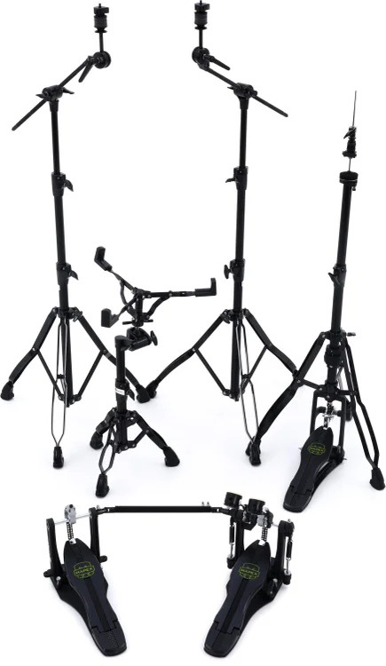 Mapex Armory 5-piece Hardware Pack with Double Pedal - Black Plated
